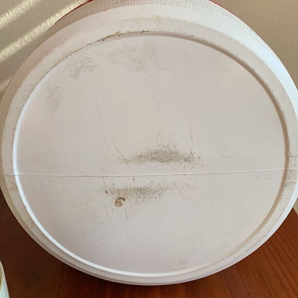 Vintage Thermos 1-Gallon Picnic Jug Water Cooler‎ Made In USA Red White Retro - Picture 5 of 8